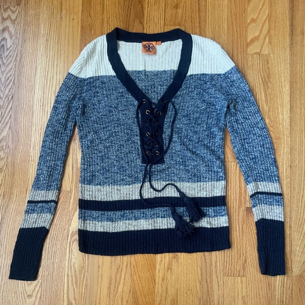 Tory Burch Linen Viscose Blend Sweater